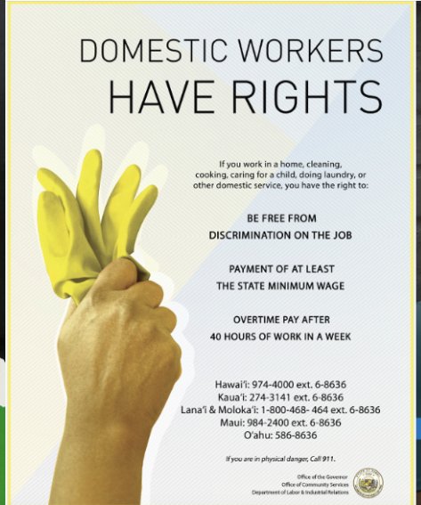 Domestic Workers Have Rights poster