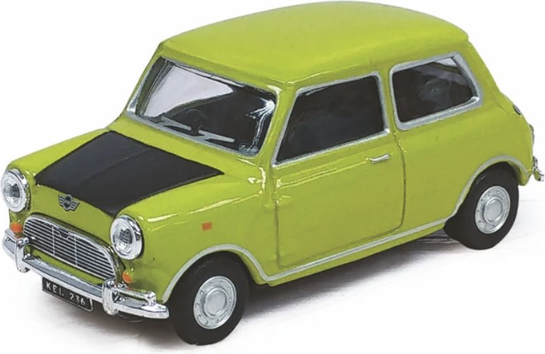 Chartreuse Mini electric car