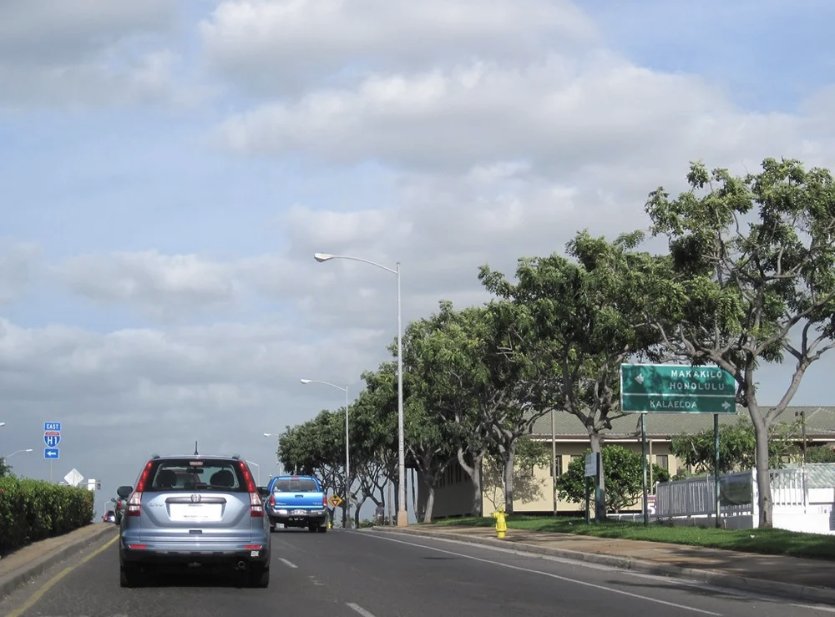 Driving along Farrington Highway