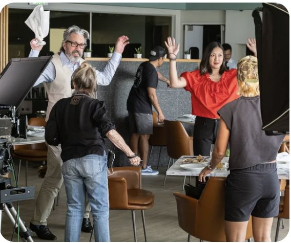 Behind the scenes on the set of Profs